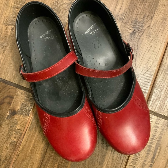Dansko | Shoes | Dansko Beatrice Red Mary Jane With 12 Inch Heel | Poshmark